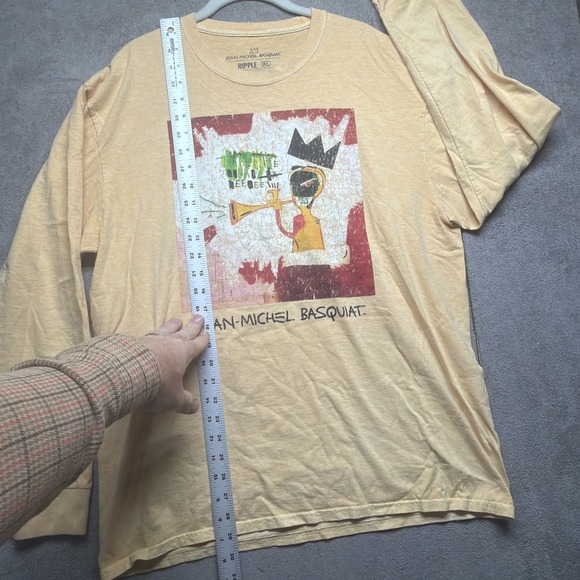 Jean-Michel Basquiat T Shirt Graphic Long Sleeve Mens XL Art Jazz Music Trumpet - Picture 5 of 8
